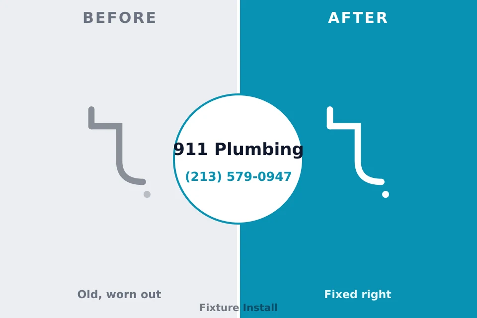 Before and after: plumbing company Herricks, NY
